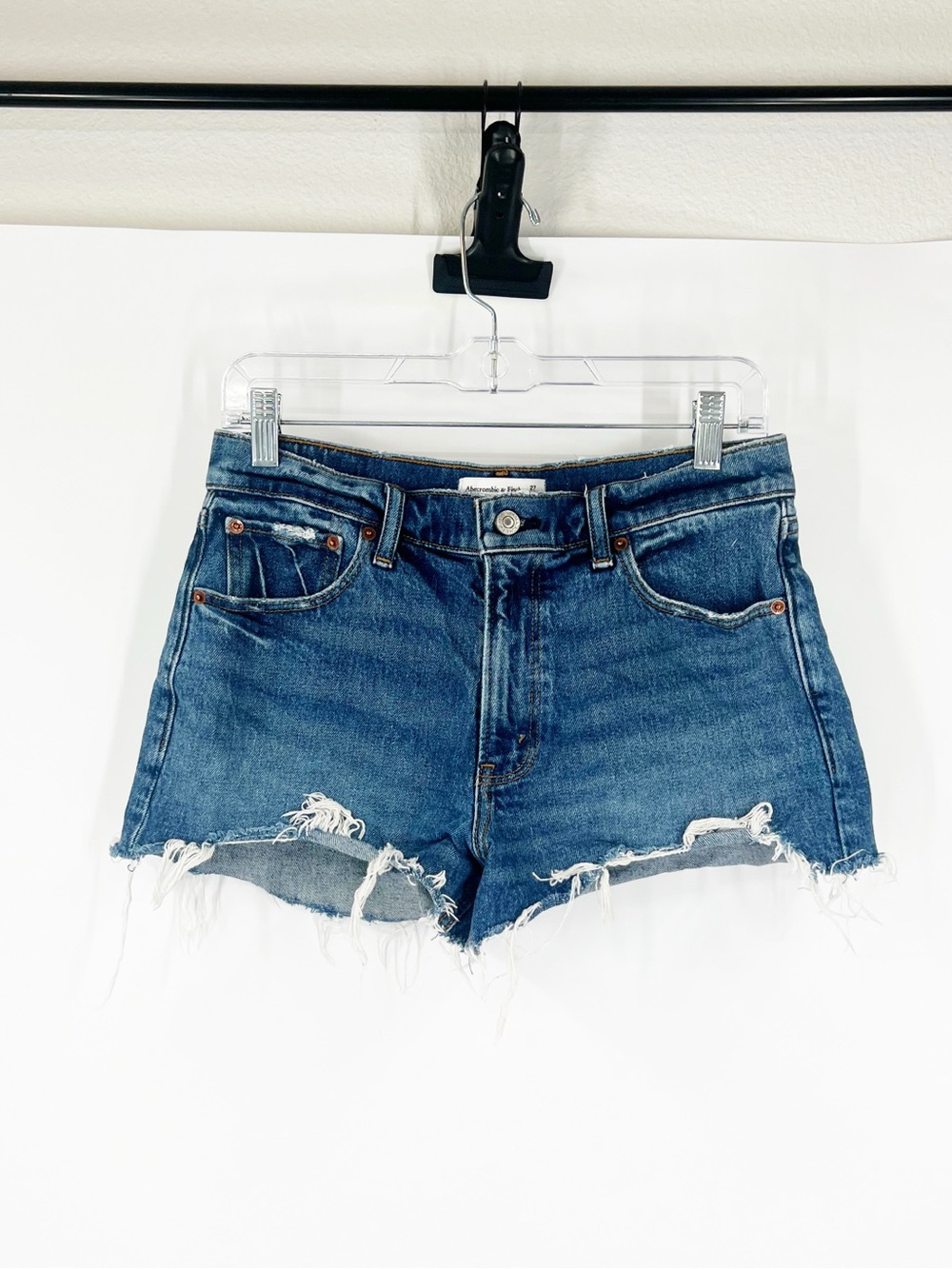 Abercrombie & Fitch The Mom Denim Shorts Mid-Rise
